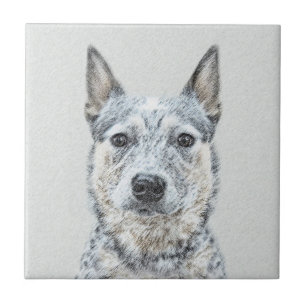 Australian Cattle Hund - Cute Original Hund Art Kakelplatta