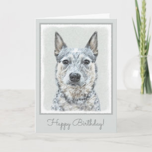Australian Cattle Hund - Cute Original Hund Art Kort