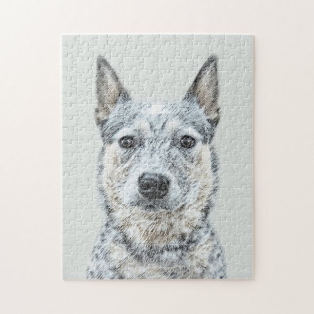 Australian Cattle Hund - Cute Original Hund Art Pussel (Vertikal)