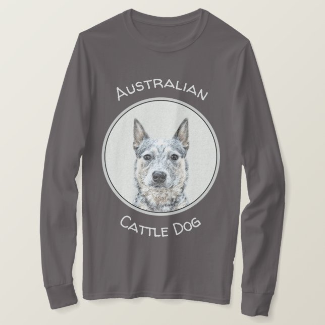 Australian Cattle Hund - Cute Original Hund Art T Shirt (Design framsida)
