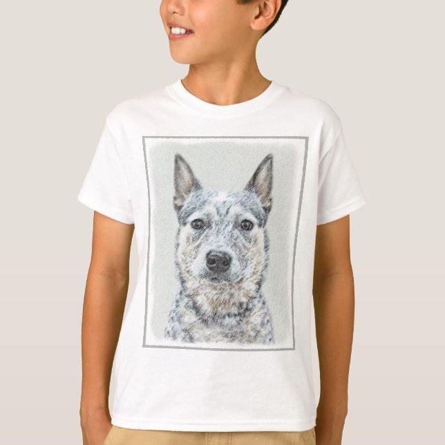Australian Cattle Hund - Cute Original Hund Art T Shirt (Framsida)