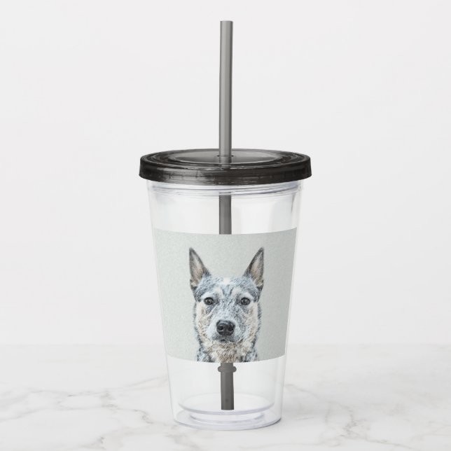 Australian Cattle Hund - Cute Original Hund Art Take Away Mugg (Framsida)