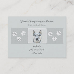 Australian Cattle Hund - Cute Original Hund Art Visitkort