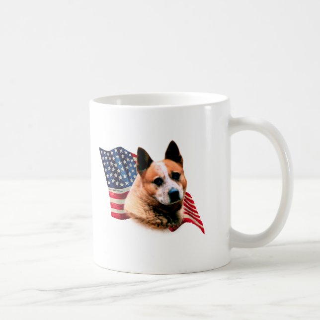 Australian Cattle Hund Flagga Kaffemugg (Höger)