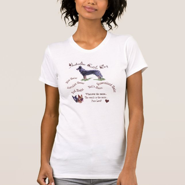 Australian Cattle Hund Gifts T Shirt (Framsida)