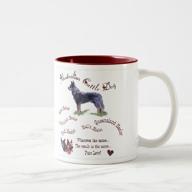 Australian Cattle Hund Gifts Två-Tonad Mugg (Höger)
