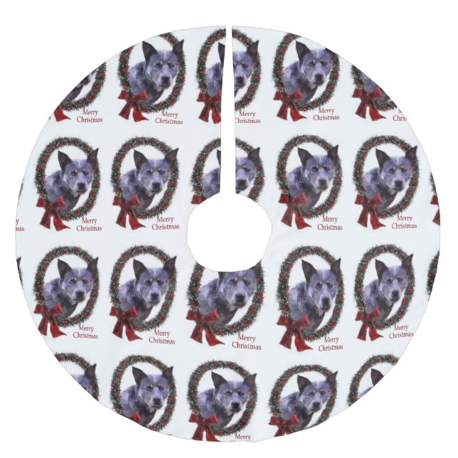 Australian Cattle Hund God jul Julgransmatta Borstad Polyester (Framsidan)