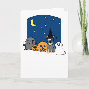 Australian Cattle Hund Halloween Kort