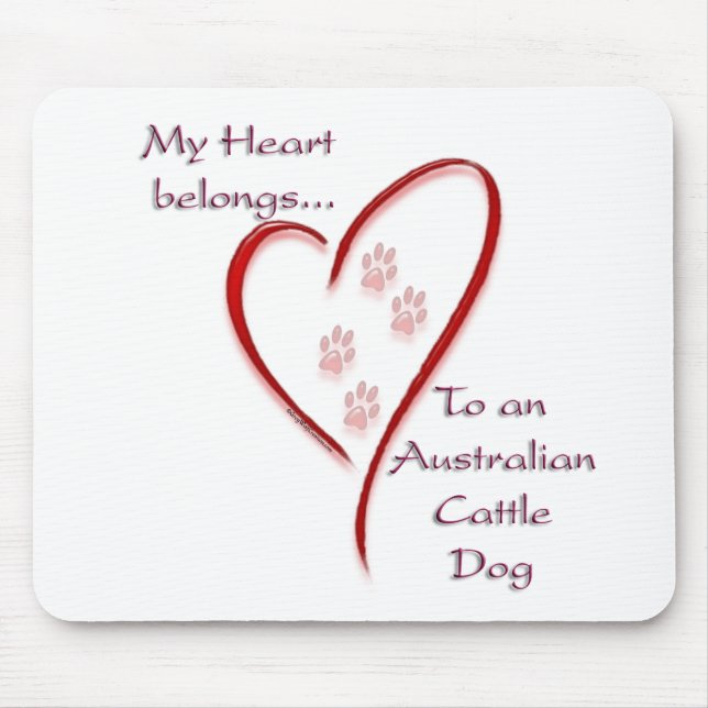 Australian Cattle Hund Heart-Tillhören Musmatta (Framsidan)