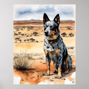 Australian Cattle Hund - Hund Art Print Poster