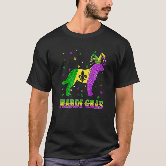 Australian Cattle Hund Mardi Gras Carnival Jester  T Shirt (Framsida)