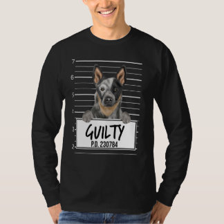 Australian Cattle Hund Mugshot Guilty Hund T Shirt