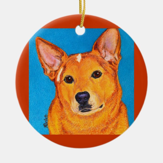 Australian Cattle Hund Ornament - "Red" (Framsidan)