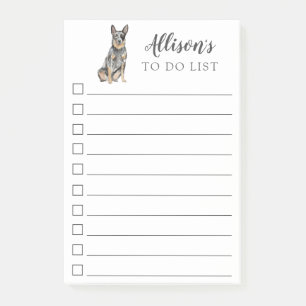 Australian Cattle Hund Personlig to Do List Post-it Block