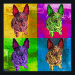 Australian Cattle Hund Pop Art Poster<br><div class="desc">Australian Cattle Hund Pop Art. Colorful and vibrant stil,  för verkliga hundälskare.</div>