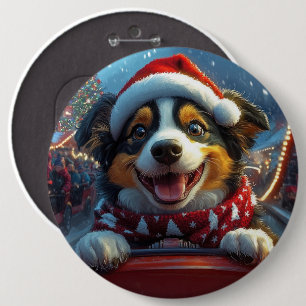 Australian Cattle Hund Roller Underlägg jul Knapp