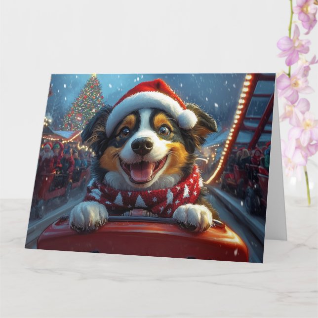 Australian Cattle Hund Roller Underlägg jul Kort (Orkide)