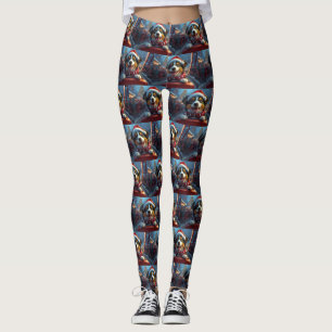 Australian Cattle Hund Roller Underlägg jul Leggings