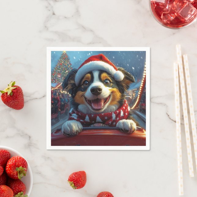 Australian Cattle Hund Roller Underlägg jul Pappersservett (Insitu)