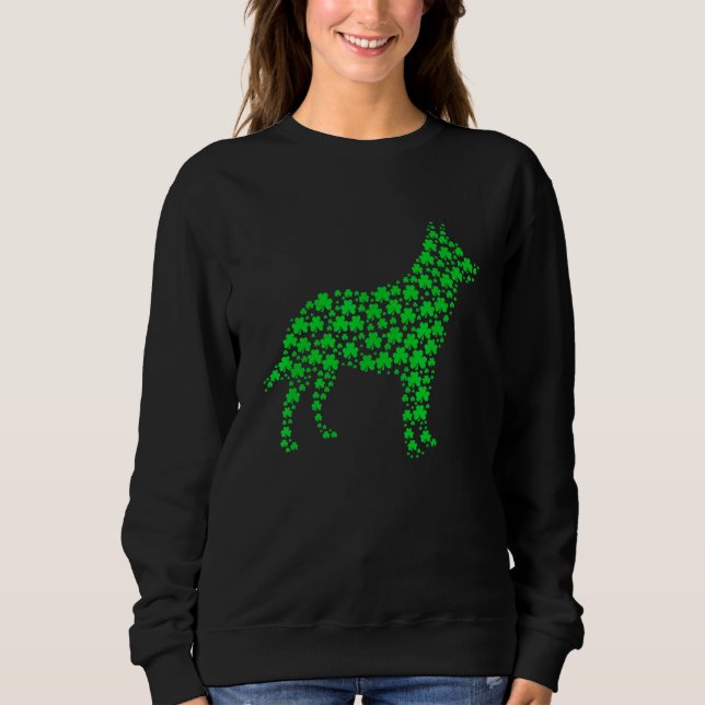 Australian Cattle Hund Shamrock St Patrick S Day P T Shirt (Framsida)