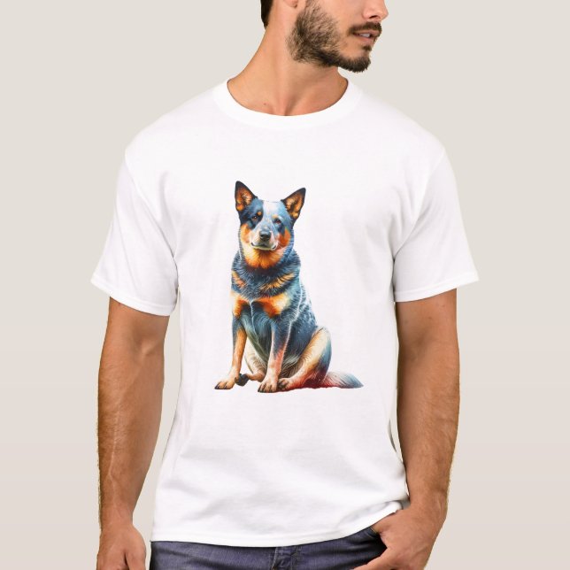 Australian Cattle Hund T Shirt (Framsida)