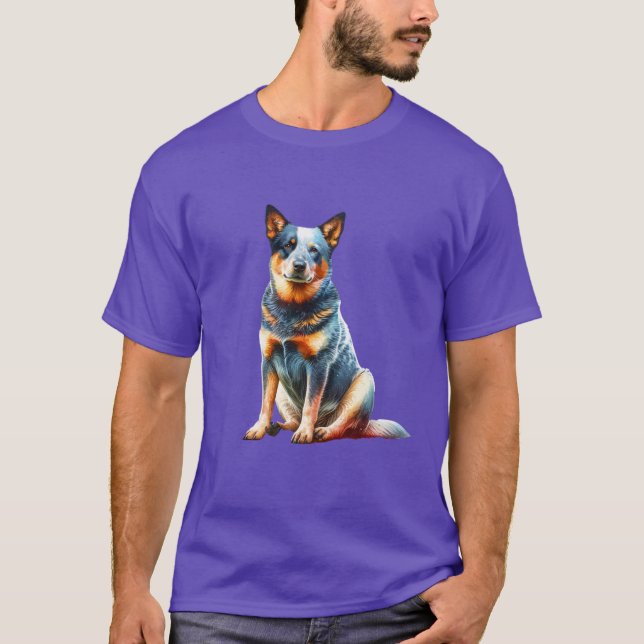 Australian Cattle Hund T Shirt (Framsida)
