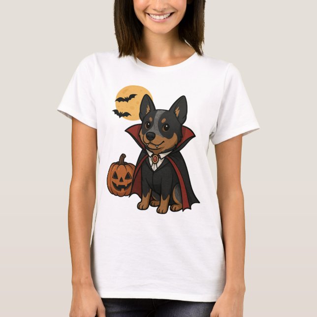 Australian Cattle Hund Vampire T-Shirt (Framsida)