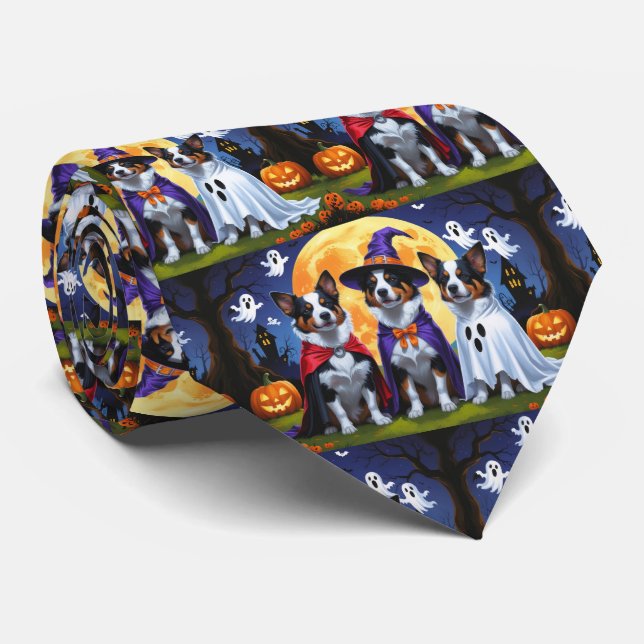 Australian Cattle Hundar Pumpkin Halloween Funny Slips (Rullad)