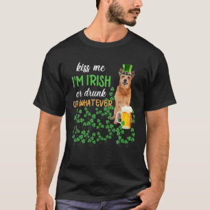 Australian Cattle Kiss Me jag är Irish eller Drunk T Shirt