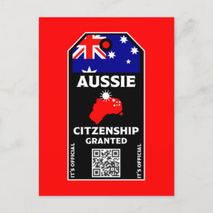 Australian Citizenship Party Grattis Vykort