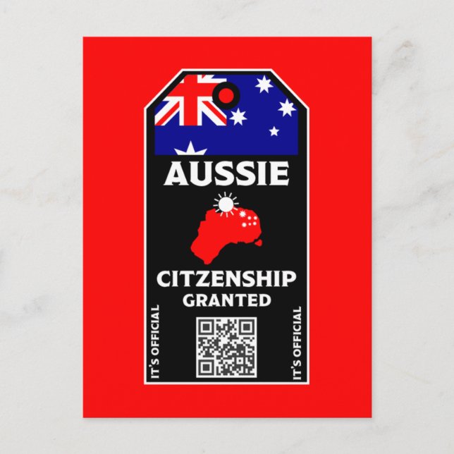 Australian Citizenship Party Grattis  Vykort (Framsida)
