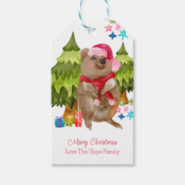 Australian Cute Quokka-jul Presentetikett