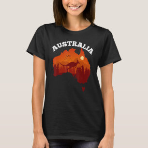Australian Day Shirt Funny Australian Karta Flagga T