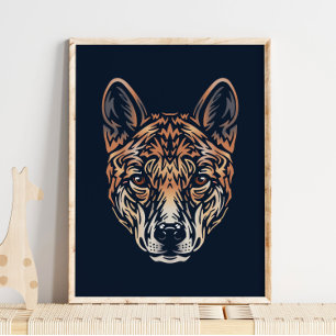 Australian Dingo Wildlife Print   Skriv ut Dingo Poster