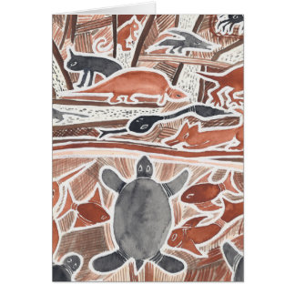 Australian Dreams Mythical Animals Turtle Card 2a Hälsningskort