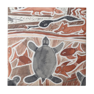 Australian Dreams Mythical Animals Turtle Tile Kakelplatta
