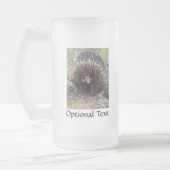 Australian Echidna Cute Animal Photo Frostat Ölglas (Vänster)