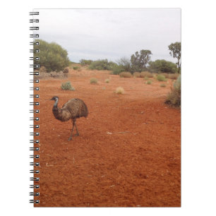 Australian Emu i den ultratunna bärbara datorn Anteckningsbok Med Spiral