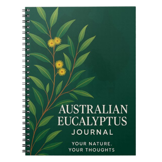 Australian Eucalyptus Journal: Nature-Inspired Not Anteckningsbok (Framsidan)