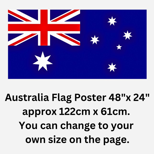 Australian Flagga 48" x 24" (byt till din egen sto Poster (Skapare uppladdad)