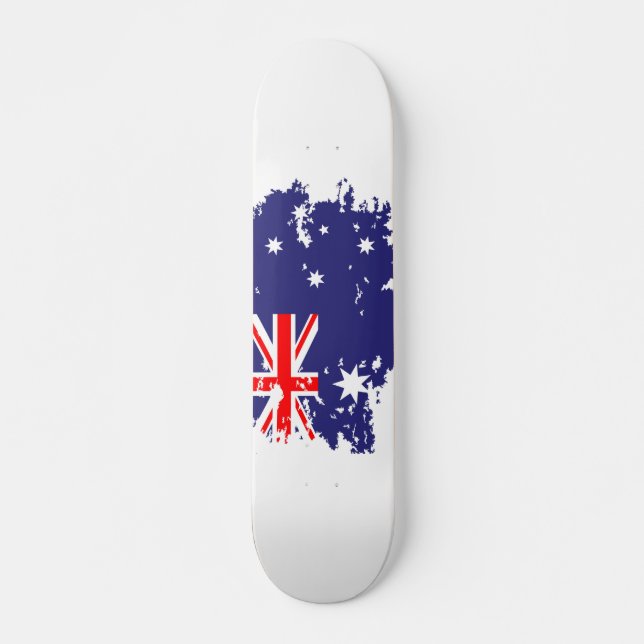Australian Flagga Grunge Mini Skateboard Bräda 18,5 Cm (Framsida)