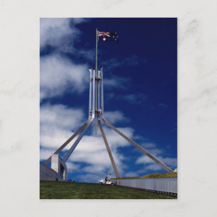 Australian flagga, House, Canberra, Austr Vykort