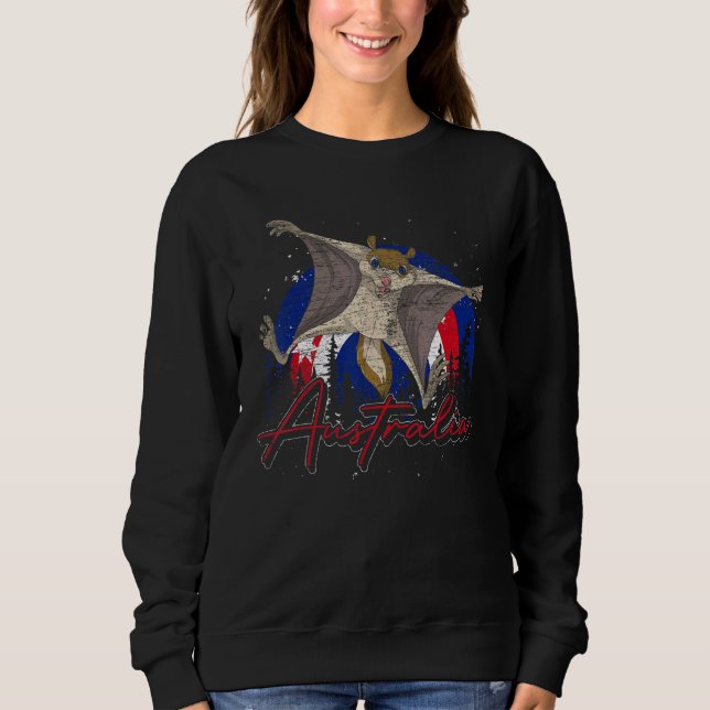 Australian Flagga Sugar Glider Aussie Animal Austr T Shirt (Framsida)