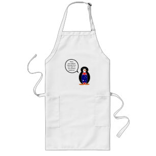 Australian Flagga Talking Penguin Långt Förkläde