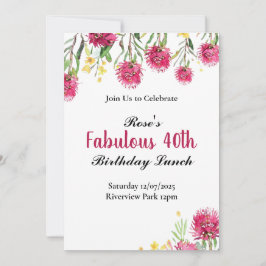 Australian Flower Birthday-inbjudan Inbjudningar