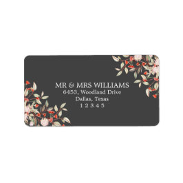 Australian Flowers Formal Grått Returadress Adressetikett