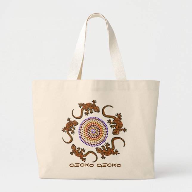 Australian Gecko Circle Animal-älskare Art Bag Jumbo Tygkasse (Framsidan)