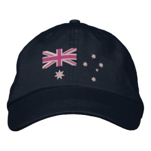 Australian Girly Flagga Embroidery Broderad Keps