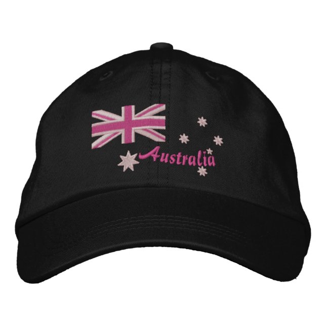Australian Girly Flagga Embroidery Broderad Keps (Framsida)