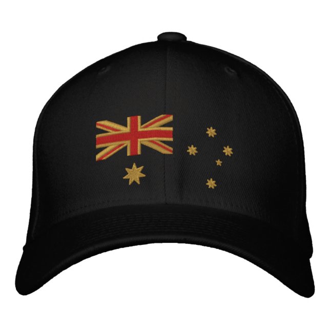 Australian Goldie Flagga Embroidery Broderad Keps (Framsida)